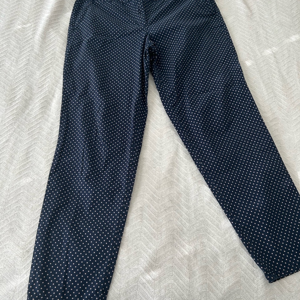 Navy Polka Dot Pants